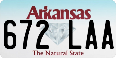 AR license plate 672LAA