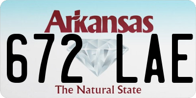 AR license plate 672LAE