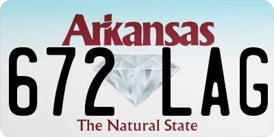 AR license plate 672LAG
