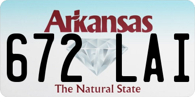 AR license plate 672LAI