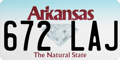 AR license plate 672LAJ
