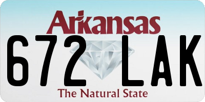 AR license plate 672LAK