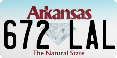 AR license plate 672LAL