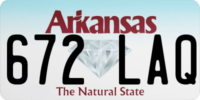 AR license plate 672LAQ
