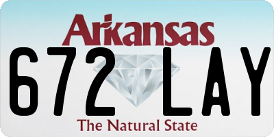 AR license plate 672LAY