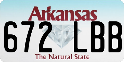AR license plate 672LBB