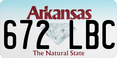 AR license plate 672LBC