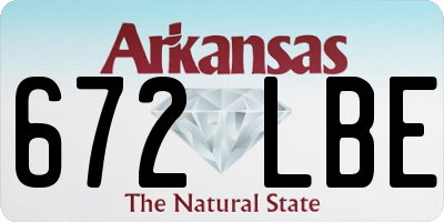 AR license plate 672LBE