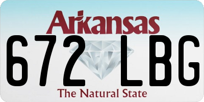 AR license plate 672LBG