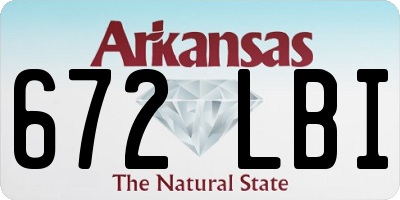AR license plate 672LBI