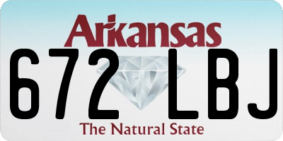 AR license plate 672LBJ