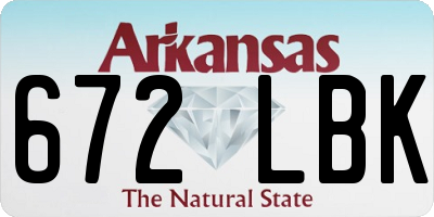 AR license plate 672LBK