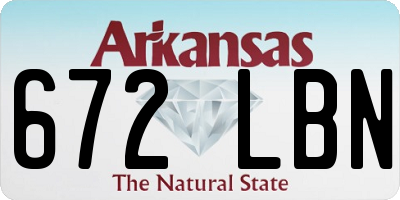 AR license plate 672LBN