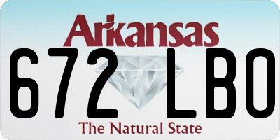 AR license plate 672LBO
