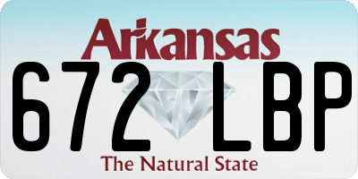 AR license plate 672LBP