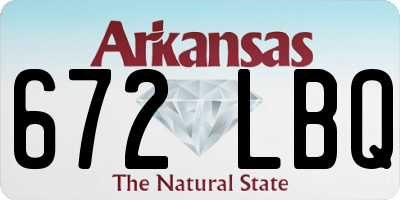 AR license plate 672LBQ