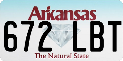 AR license plate 672LBT