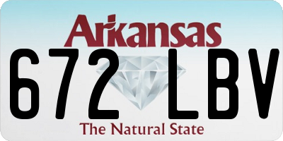 AR license plate 672LBV