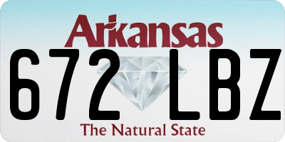 AR license plate 672LBZ