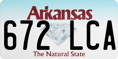 AR license plate 672LCA