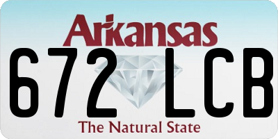 AR license plate 672LCB