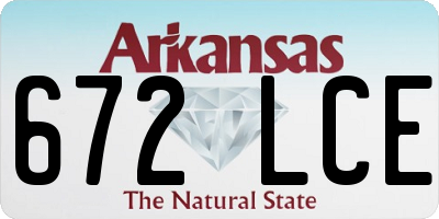 AR license plate 672LCE