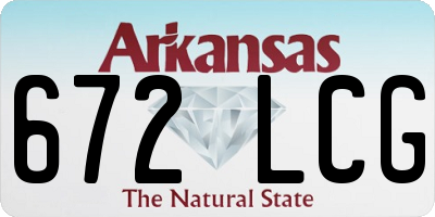 AR license plate 672LCG