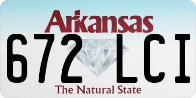 AR license plate 672LCI