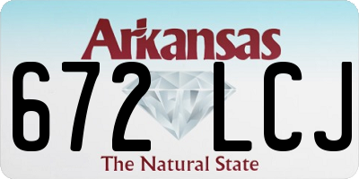 AR license plate 672LCJ
