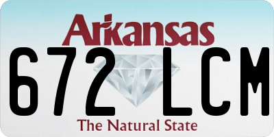 AR license plate 672LCM