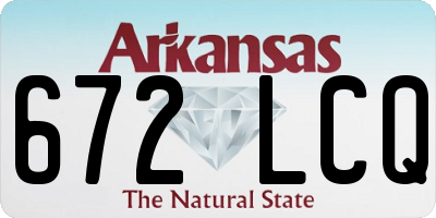 AR license plate 672LCQ