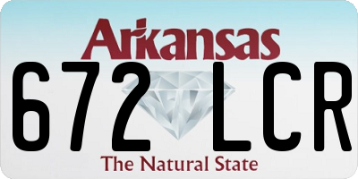 AR license plate 672LCR