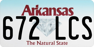 AR license plate 672LCS