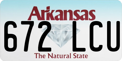 AR license plate 672LCU