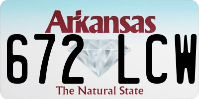 AR license plate 672LCW