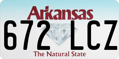 AR license plate 672LCZ