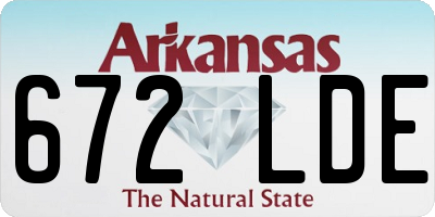 AR license plate 672LDE