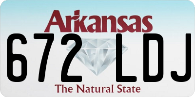 AR license plate 672LDJ