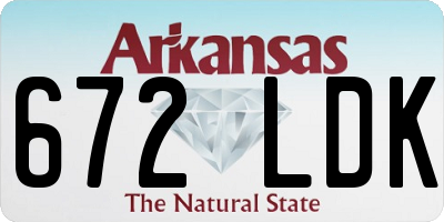 AR license plate 672LDK