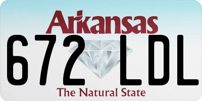AR license plate 672LDL