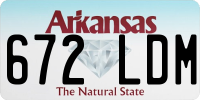 AR license plate 672LDM