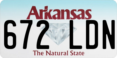 AR license plate 672LDN