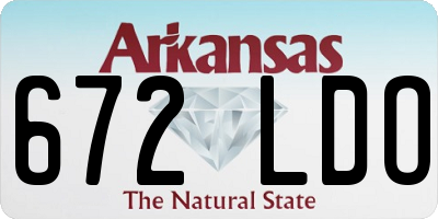 AR license plate 672LDO