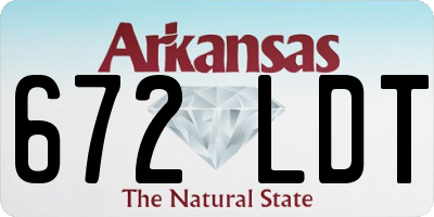 AR license plate 672LDT