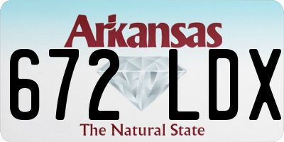 AR license plate 672LDX
