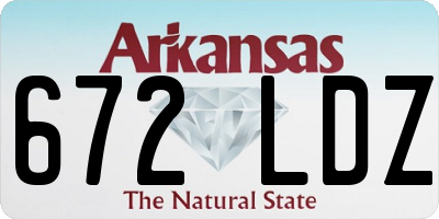 AR license plate 672LDZ