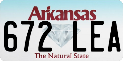 AR license plate 672LEA