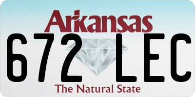 AR license plate 672LEC