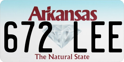 AR license plate 672LEE