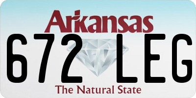 AR license plate 672LEG